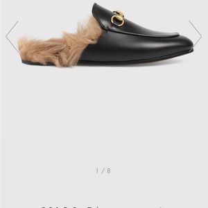 Princeton Horsebit black Leather Mules Size 38, US 8